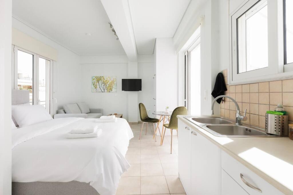Adorable Sunny Studio With Private Balcony I Athene Buitenkant foto